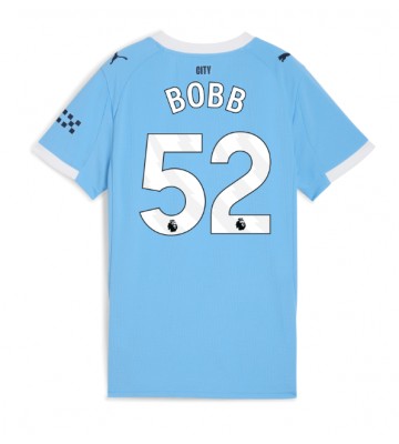 Manchester City Oscar Bobb #52 Primera Equipación Mujer 2025-26 Manga Corta